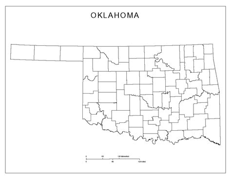 Oklahoma Blank Map