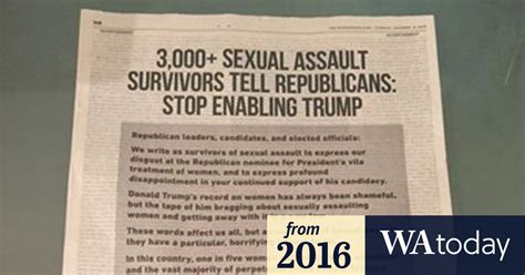 More Than 3000 Sexual Assault Survivors Take Out Full Page Ad Calling