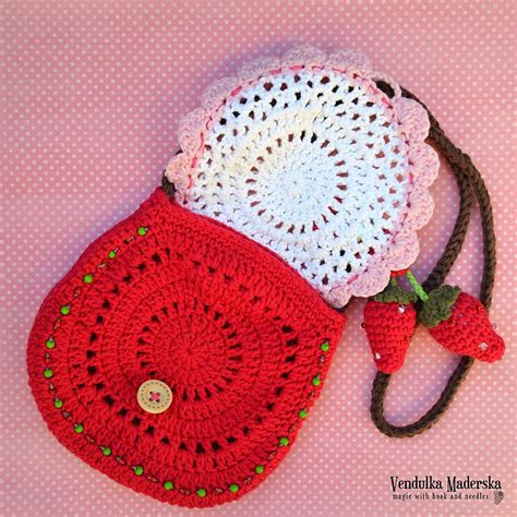 Crochet Pattern Strawberry Crochet Purse By Vendulkam Etsy