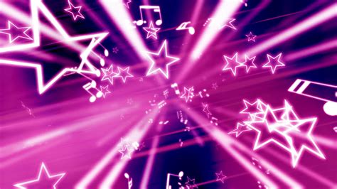 🔥 Download Stars And Music Notes Pink Abstract Motion Background By