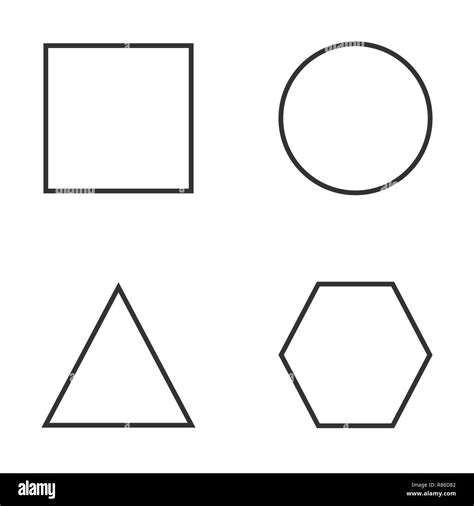 2d Shapes Black And White Stock Photos And Images Alamy