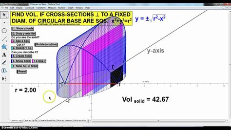 Volumes Using Cross Sections Youtube
