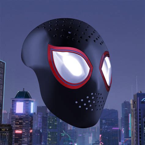 Spider Man Miles Morales Spider Verse Mask Faceshell 3d Model Lupon