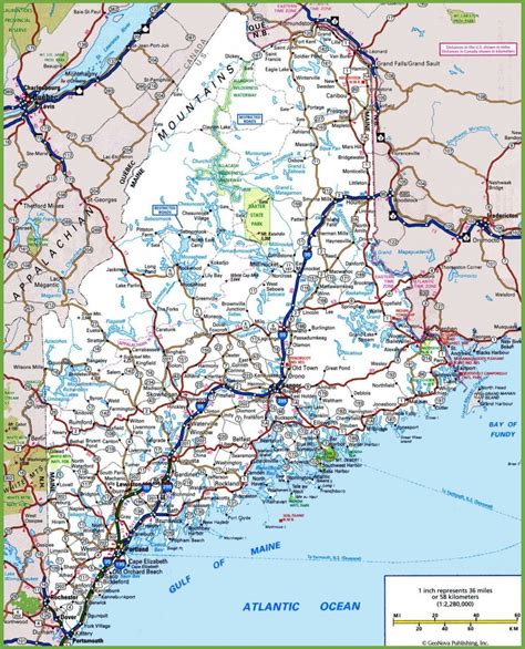 Printable Map Of Maine Free Printable Maps