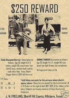 Say hello to bonnie parker. Wanted Poster for Bonnie and Clyde | Bonnie parker ...