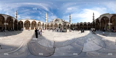 360° View Of Sultan Ahmed Blue Mosque Courtyard Alamy