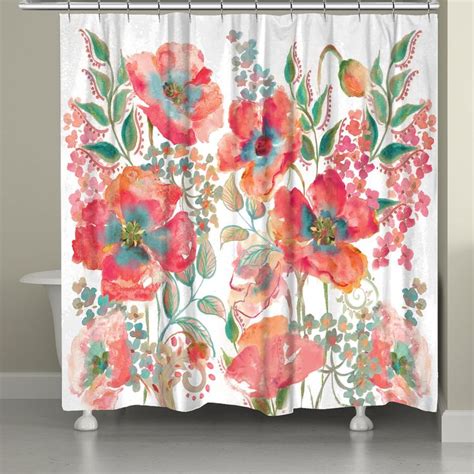 Bohemian Poppies Shower Curtain Floral Shower Curtains Poppy Shower