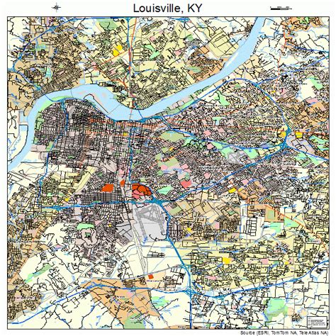 Louisville Kentucky Street Map 2148000