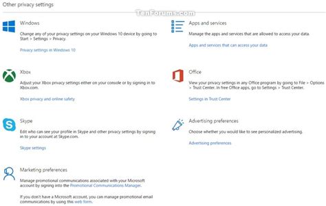 User Accounts Use Microsoft Privacy Dashboard To Manage Your Privacy In