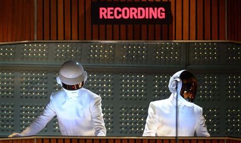 Daft punk's secretive stage presence began in the nineties, when they wore black bags over their heads during performances. Grammys 2014: Daft Punk's 'Get Lucky' wins record of the year - latimes