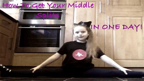 Doing the splits takes gradual training of the groin to stretch a little each day. How To Get Your Middle Splits - In One Day! - YouTube
