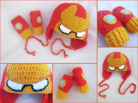 We offer fashion and quality at the best price in a more sustainable way. Iron Man Set: Hat + Mittens by argentinian-queen on DeviantArt