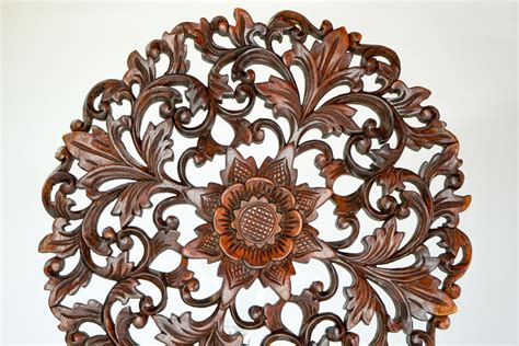 Hand Carved Wooden Wall Art Mandala Decorative Art Panel Etsy