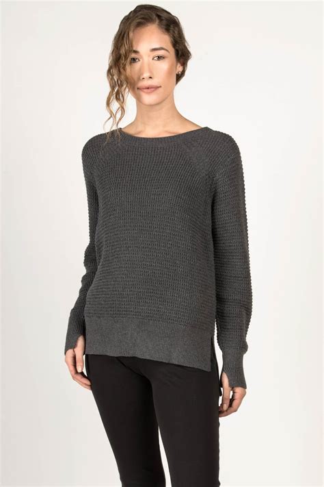 Womens Organic Cotton Sweater | Waffle Knit Sweater - Indigenous