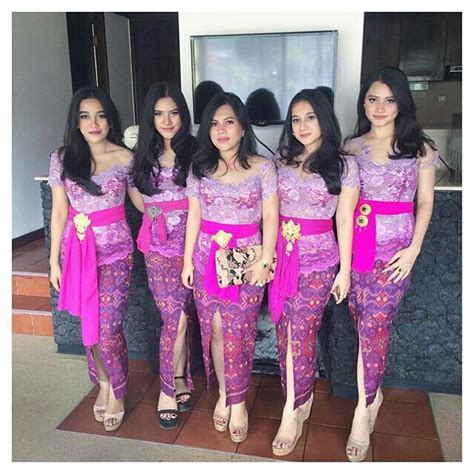 Kebaya Bali Bridesmaid Gaun Batik Kebaya Bali Pakaian Tradisional