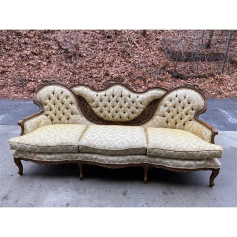 1950s Vintage Victorian French Provincial Sofa Chairish