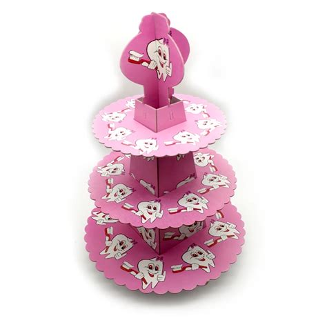 1pcs 3 Tier Happy Birthday Party Paperboard Unicorn Cupcake Holder Girl