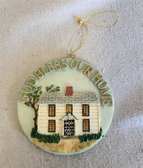 3 God Bless Our Home Ornament Catholic Closeout
