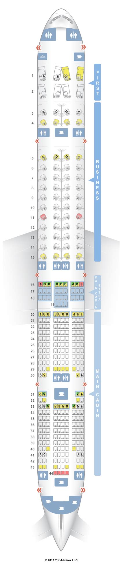 Seatguru Seat Map American Airlines Boeing 777 300er 77w