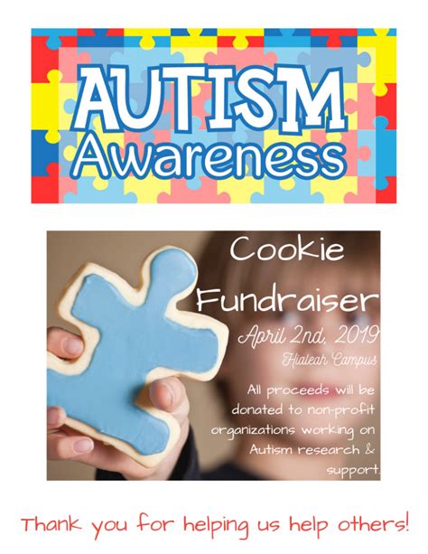 Autism Awareness Cookie Fundraiser Florida National University