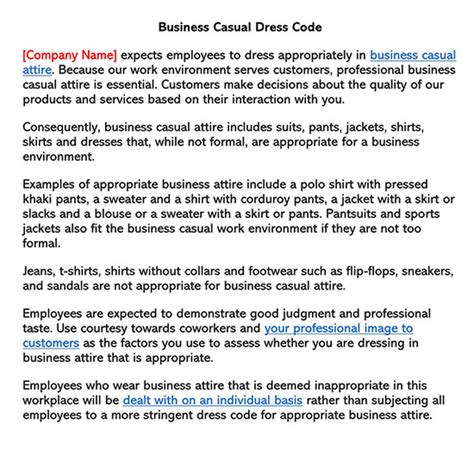 dress code policy forms templates   guide