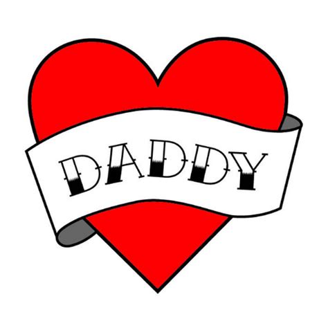 Daddy Heart Temporary Tattoo Pepper Ink