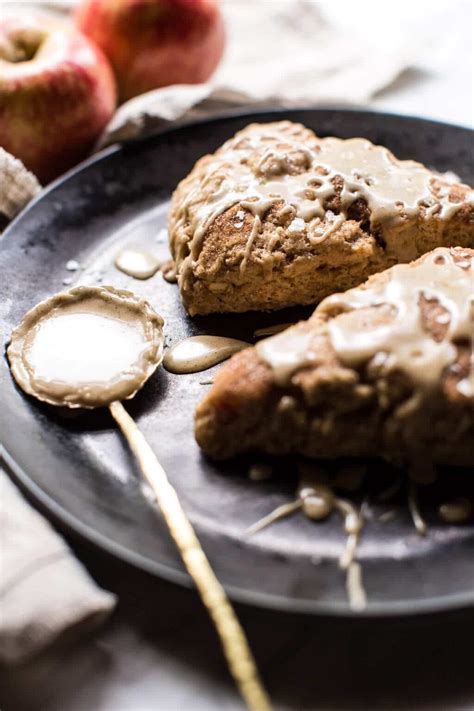 Brown Butter Maple Glazed Cinnamon Apple Scones Half Baked Harvest