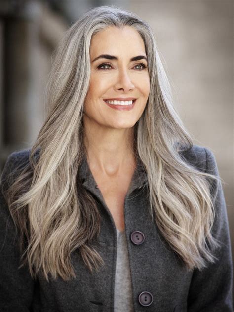 Manon Crespi Long Gray Hair Silver Hair Color Silver Hair
