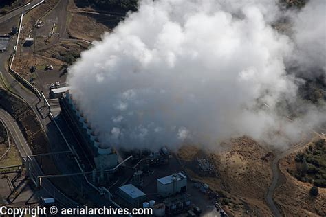 Aerial Photograph Of The Geysers The Largest Group Of Geothermal Power