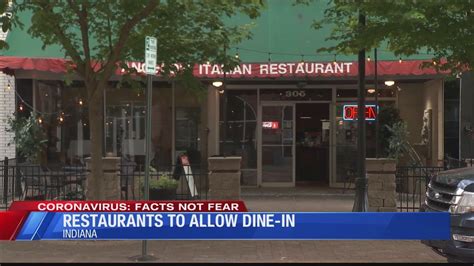 Indiana Restaurants Set To Reopen At Half Capacity Youtube