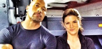 First Look Gina Carano Dwayne Johnson Geared Up For Fast Six FirstShowing Net