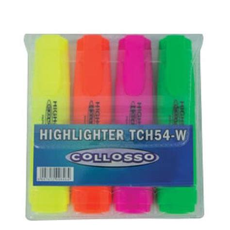 Collosso Highlighter Chisel Tip Wallet Of 4 West Pack Lifestyle