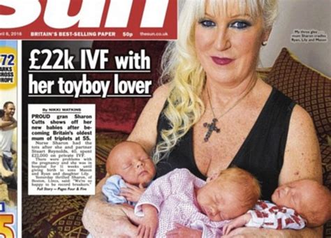 Una abuela británica de 55 años dio a luz a trillizos gracias a la