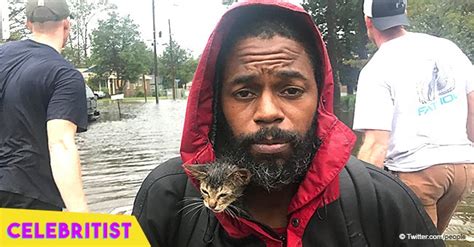 Photo Of North Carolina Man And His Adorable Kitten Named Survivor Goes