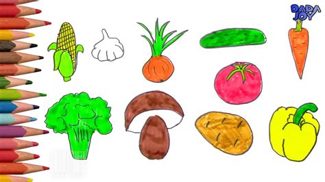 Aprende Los Colores Verduras Para Niñosaprender Nombres Vegetales Para