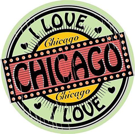 I Love Chicago City Label Home Decal Vinyl Sticker 12 X 12 Read