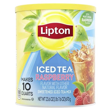 12 Boxes Lipton Iced Tea Mix Raspberry 10 Qt