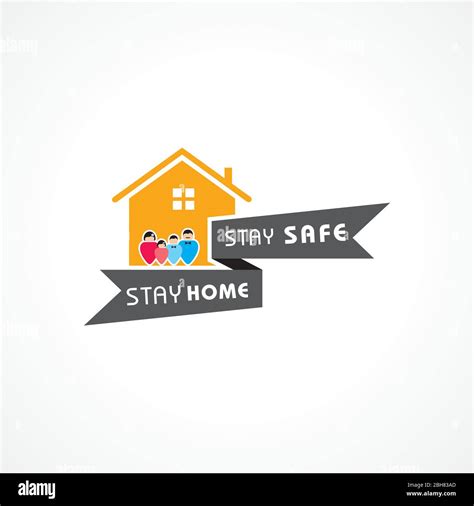 Vector Illustration For Stay Home Stay Safe Concept Stock Vector Image