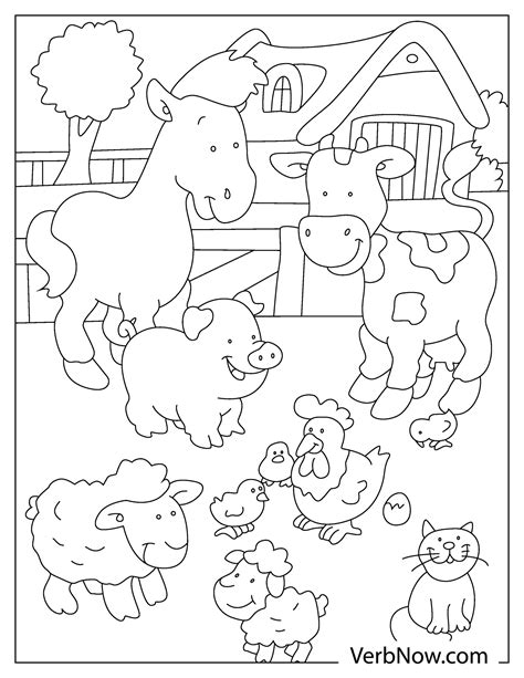 Farm Animals Coloring Pages Pdf Free Printable Templates