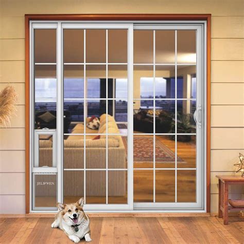 The door is a french door like this one, the door on the right opens, the door on the left is fixed in place depending on how costly it is to put a door into that glass french door, we've thought about putting in a sliding door and using a sliding door style pet door. The Benefits of Using Patio Door with Built in Dog Door - LightHouseShoppe.com | Patio dog door ...