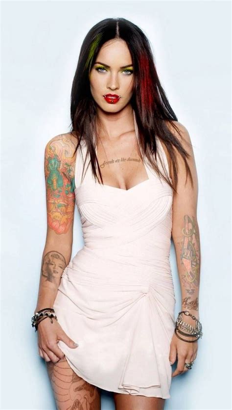 Megan Fox Brunette Tattoo Girl Wallpaper Girl Megan Fox Tattoo