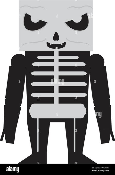 Cute Halloween Skeleton Cartoon Character Stock Vector Image And Art Alamy