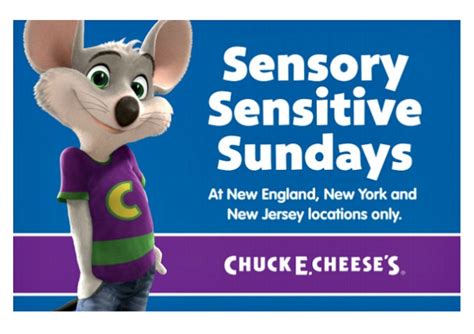 Sensory Sensitive Sundays At Chuck E Cheese Nynj