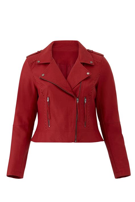Red Faux Leather Jacket By City Chic For 30 Rent The Runway