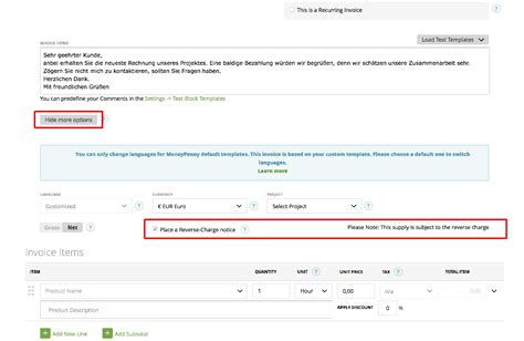 The invoice form has a similar layout as c4010 service vat invoice template, because the major modifications are made outside of the printable worksheet area defined by the. Reverse Charge notice - MoneyPenny Knowledge Base