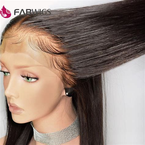 Fabwigs Malaysian Straight Full Lace Human Hair Wig With Baby Hair Pre