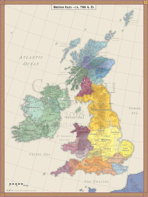 British Isles Ca 700 Ad British Isles Map British Isles Map Of