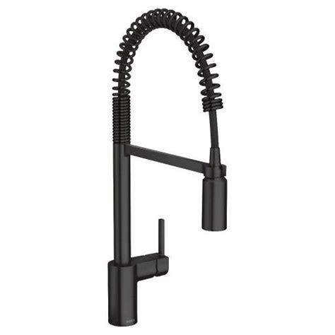 When you cook for a lot of people the spout is made out of a flexible steel spring, so it's very easy to use. Align Spring Matte Black One-Handle High Arc Pulldown ...