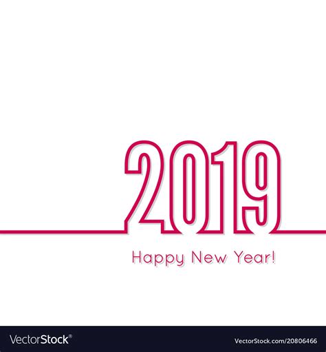 Creative Happy New Year 2019 Royalty Free Vector Image