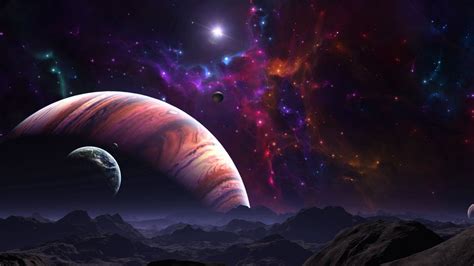 Download Wallpaper 1366x768 Space Open Space Planets Art Colorful